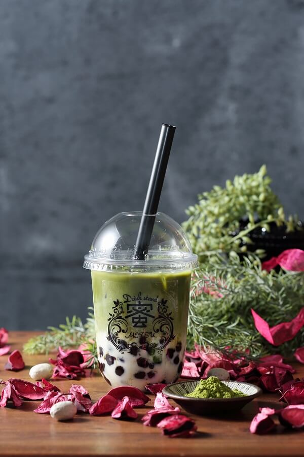 『Drink Stand 蜜 -MITSU-』赤坂店 黒糖タピオカ抹茶ミルク