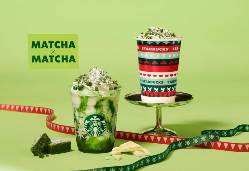 スタバ 『抹茶×抹茶 ホワイト チョコレート フラペチーノ®』と、『抹茶×抹茶 ホワイト チョコレート』