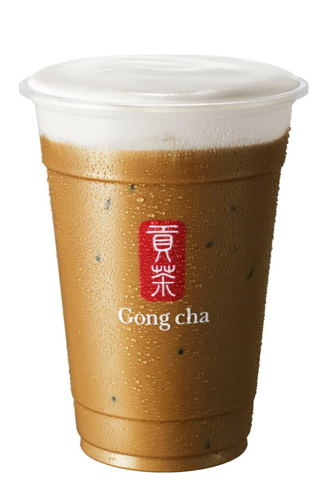 ゴンチャ 新 焙じ茶 ミルクティー ミルクフォーム