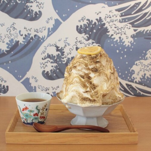 八屋 シトラスヨーグルトクリームとほうじ茶のかき氷