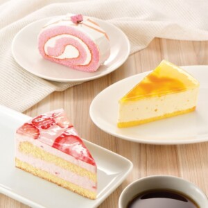 【新作】カフェドクリエで春らしい華やかな色合いに気持ちがはずむ、ストロベリー・オレンジ2種類のケーキを発売!